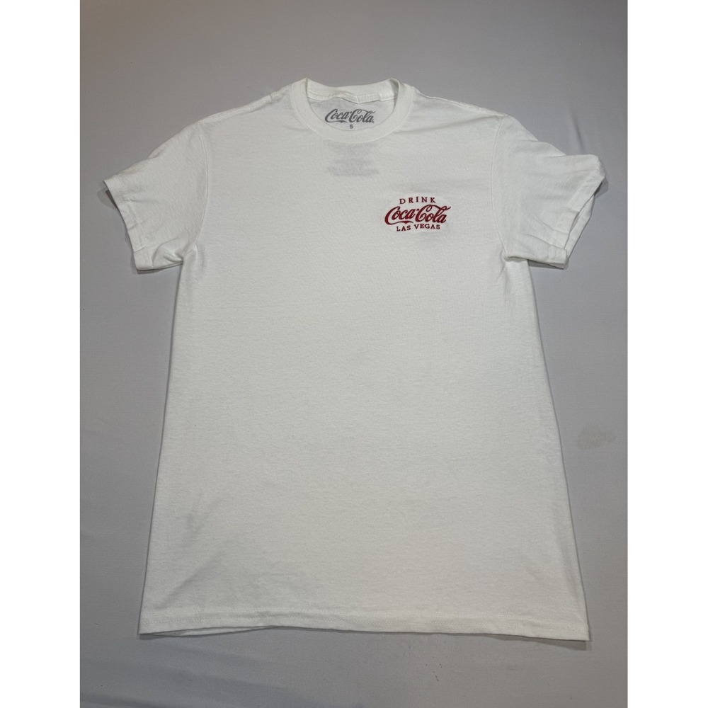 White Coca Cola Las Vegas Tshirt Women's Small Embroidery Logo